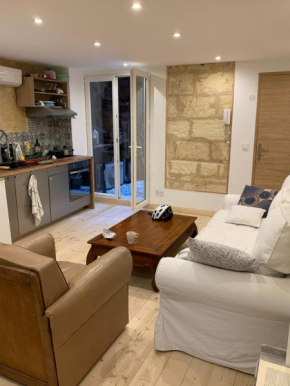 chambre avec salle de bain et cuisine privée centre ville historique avec climatisation et patio